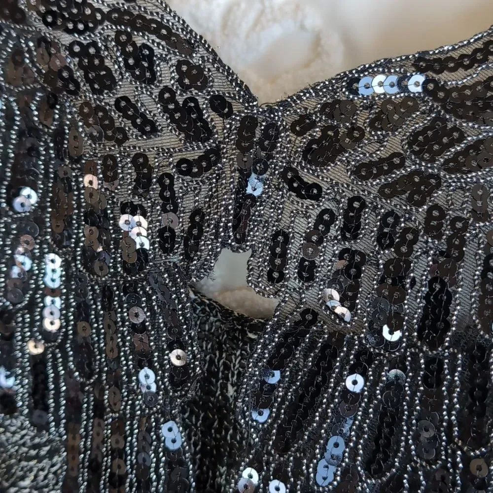 Be Somebody's Angel-Papillon Woven Sweater Sequin Angel Wings On Your Back SizeM